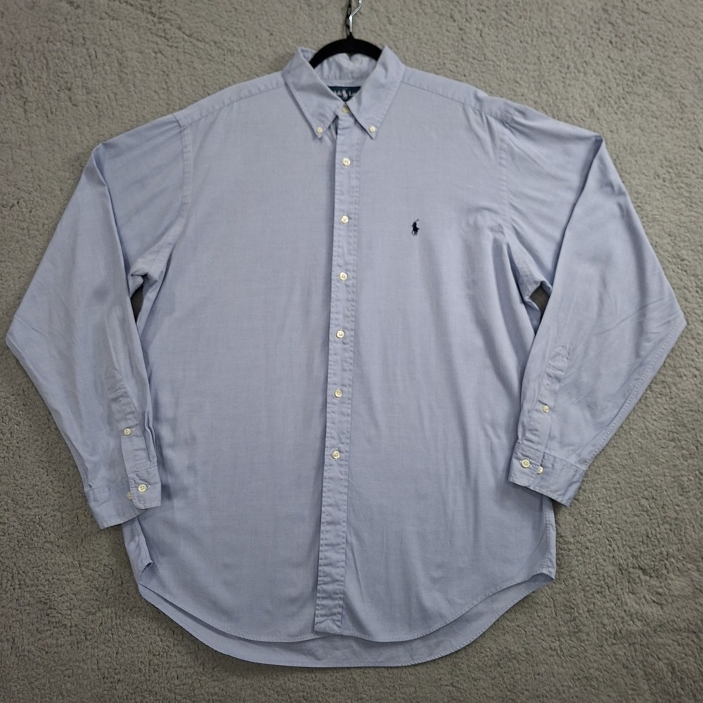 Polo Ralph Lauren Classic Fit 16.5 36/37 Light Blue Cotton Oxford Shirt L/S